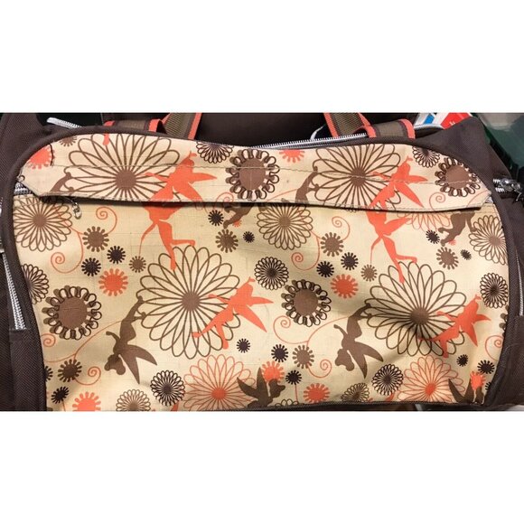SUPER RARE DISNEY Tinkerbell Skyway Luggage Brown Carry-On Duffle Very Good Cond - Picture 9 of 13